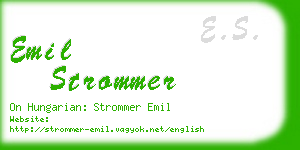 emil strommer business card
